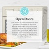 image:imageMartha Stewart French Door Air Fryer Toaster Oven Combo 34QT Countertop Convection 12in1 Bake Broil Roast Fits 12 PizzaDehydrate5 Accessories Air Fry Basket Stainless Steel Linen CreamLinen Cream